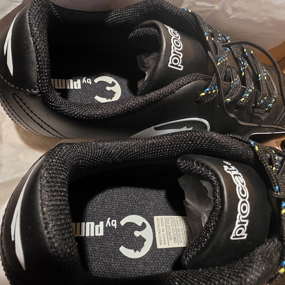 Puma Black Quilted Sneakers with Multicolor Speckled Laces - Picture 6 of 15